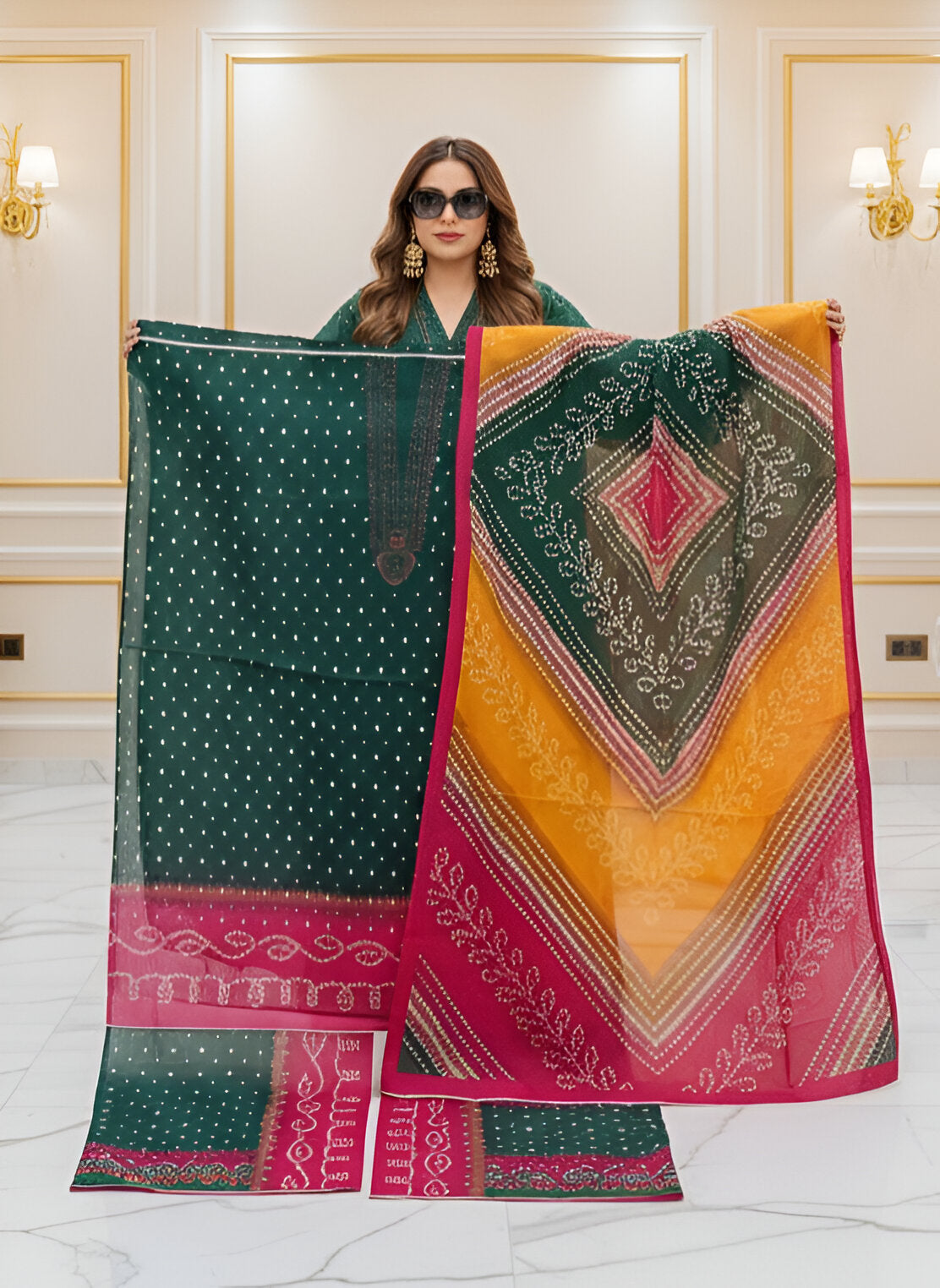 Bandhani 3pc Set - code 604