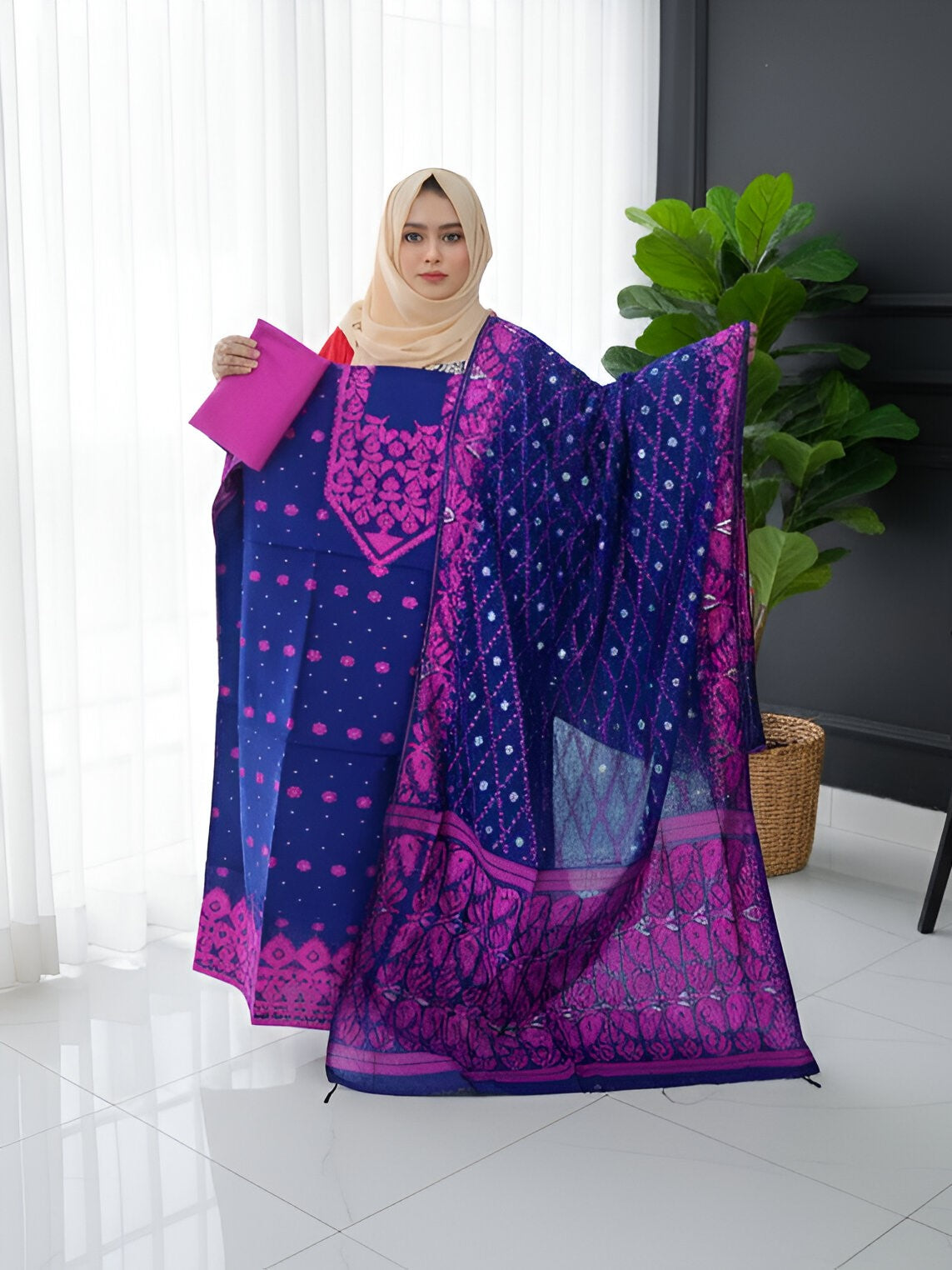 Jamdani 3pc Set - code 104